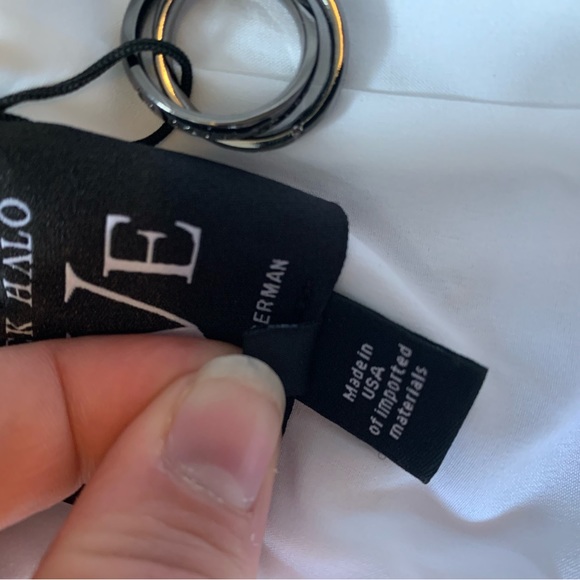 Black Halo Wide Leg Sequined White pants - Picture 15 of 15